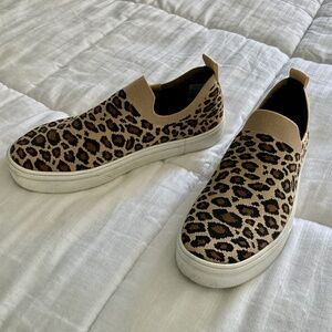 Reebok leopard-print knitted slip-on sneakers